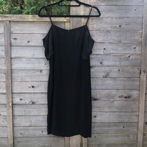 Off the Shoulder Silk Slip Dress